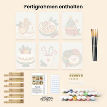 Laden Sie das Bild in den Galerie-Viewer, Mini Malen nach Zahlen 15x20 cm (6 Stück) - Weihnachtssüßigkeiten