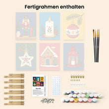 Laden Sie das Bild in den Galerie-Viewer, Mini Malen nach Zahlen 15x20 cm (6 Stück) - Weihnachtstraditionen