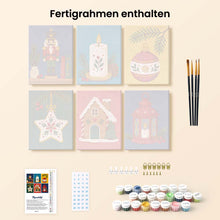 Laden Sie das Bild in den Galerie-Viewer, Mini Malen nach Zahlen 15x20 cm (6 Stück) - Weihnachtstraditionen