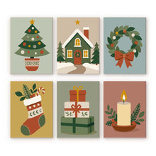 Laden Sie das Bild in den Galerie-Viewer, Mini Malen nach Zahlen 15x20 cm (6 Stück) - Weihnachtsbaumschmuck-Kollektion Figured'Art