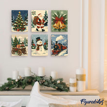 Laden Sie das Bild in den Galerie-Viewer, Mini Malen nach Zahlen 15x20 cm (6 Stück) - Weihnachtsgeschichtenbuch
