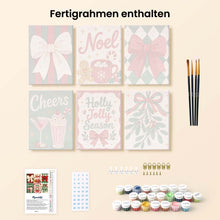 Laden Sie das Bild in den Galerie-Viewer, Mini Malen nach Zahlen 15x20 cm (6 Stück) - Gemütliche Weihnachtsstimmung
