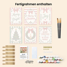 Laden Sie das Bild in den Galerie-Viewer, Mini Malen nach Zahlen 15x20 cm (6 Stück) - Frohe Weihnachtswünsche