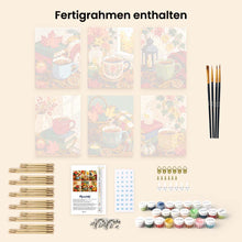 Laden Sie das Bild in den Galerie-Viewer, Mini Malen nach Zahlen 15x20 cm (6 Stück) - Kürbisgewürz-Saison