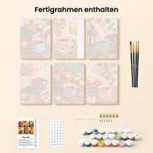 Laden Sie das Bild in den Galerie-Viewer, Mini Malen nach Zahlen 15x20 cm (6 Stück) - Kürbisgewürz-Saison