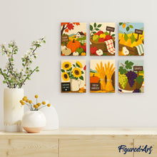 Laden Sie das Bild in den Galerie-Viewer, Mini Malen nach Zahlen 15x20 cm (6 Stück) - Tage des Erntemarkts