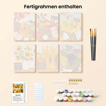 Laden Sie das Bild in den Galerie-Viewer, Mini Malen nach Zahlen 15x20 cm (6 Stück) - Tage des Erntemarkts