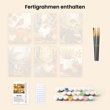 Laden Sie das Bild in den Galerie-Viewer, Mini Malen nach Zahlen 15x20 cm (6 Stück) - Wald-Erntepfad