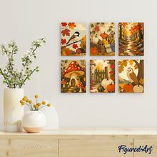 Laden Sie das Bild in den Galerie-Viewer, Mini Malen nach Zahlen 15x20 cm (6 Stück) - Waldernte
