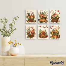 Laden Sie das Bild in den Galerie-Viewer, Mini Malen nach Zahlen 15x20 cm (6 Stück) - Waldkorb