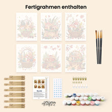 Laden Sie das Bild in den Galerie-Viewer, Mini Malen nach Zahlen 15x20 cm (6 Stück) - Waldkorb