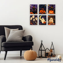 Laden Sie das Bild in den Galerie-Viewer, Mini Malen nach Zahlen 15x20 cm (6 Stück) - Freunde der Gruselsaison