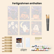 Laden Sie das Bild in den Galerie-Viewer, Mini Malen nach Zahlen 15x20 cm (6 Stück) - Freunde der Gruselsaison