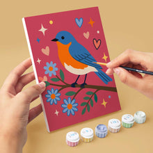 Laden Sie das Bild in den Galerie-Viewer, Mini Malen nach Zahlen 15x20 cm (6 Stück) - Blüten und Vogelgesang
