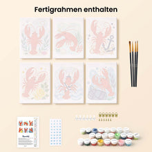 Laden Sie das Bild in den Galerie-Viewer, Mini Serie Malen nach Zahlen 15x20 cm (6 Stück) - Küstenhummer-Kollektion