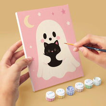 Laden Sie das Bild in den Galerie-Viewer, Mini Serie Malen nach Zahlen 15x20 cm (6 Stück) - Süßes Pinkes Halloween