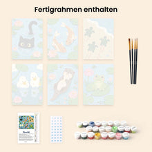 Laden Sie das Bild in den Galerie-Viewer, Mini Serie Malen nach Zahlen 15x20 cm (6 Stück) - Leben im Teich