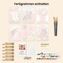 Laden Sie das Bild in den Galerie-Viewer, Mini Serie Malen nach Zahlen 15x20 cm (6 Stück) - Rosa Cowgirl