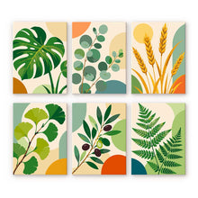 Laden Sie das Bild in den Galerie-Viewer, Mini Serie Malen nach Zahlen 15x20 cm (6 Stück) - Botanische Illustrationen Figured'Art