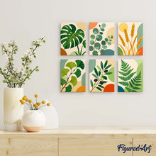 Laden Sie das Bild in den Galerie-Viewer, Mini Serie Malen nach Zahlen 15x20 cm (6 Stück) - Botanische Illustrationen