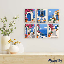 Laden Sie das Bild in den Galerie-Viewer, Mini Serie Malen nach Zahlen 15x20 cm (6 Stück) - Griechischer Charme