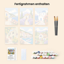 Laden Sie das Bild in den Galerie-Viewer, Mini Serie Malen nach Zahlen 15x20 cm (6 Stück) - Mediterrane Ausblicke