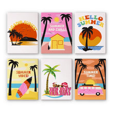 Laden Sie das Bild in den Galerie-Viewer, Malen nach Zahlen – 6-Leinwand-Set | Sommer-Strand-Poster Figured'Art