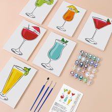 Laden Sie das Bild in den Galerie-Viewer, Mini Malen nach Zahlen 15x20cm (6 Stück) - Klassische Cocktails
