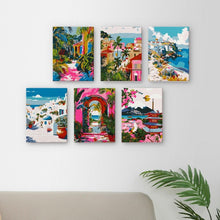 Laden Sie das Bild in den Galerie-Viewer, Mini Malen nach Zahlen 15x20cm (6 Stück) - Mediterrane Szenen