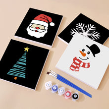 Laden Sie das Bild in den Galerie-Viewer, Mini Malen nach Zahlen 15x15cm (4 Stück) - Klassische Weihnachtssymbole 1