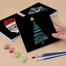Laden Sie das Bild in den Galerie-Viewer, Mini Malen nach Zahlen 15x15cm (4 Stück) - Klassische Weihnachtssymbole 1