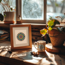 Laden Sie das Bild in den Galerie-Viewer, Mini Diamond Painting 15x20 cm (4 Stück) - Kristallmandalas in Blau
