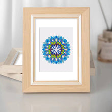 Laden Sie das Bild in den Galerie-Viewer, Mini Diamond Painting 15x20 cm (4 Stück) - Kristallmandalas in Blau
