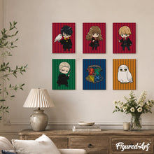 Laden Sie das Bild in den Galerie-Viewer, Mini Malen nach Zahlen 15x20 cm (6 Stück) - Charaktere aus Harry Potter