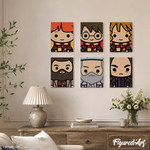 Laden Sie das Bild in den Galerie-Viewer, Mini Malen nach Zahlen 15x20 cm (6 Stück) - Chibi-Gesichter von Harry Potter