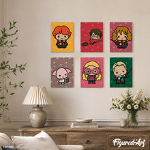 Laden Sie das Bild in den Galerie-Viewer, Mini Malen nach Zahlen 15x20 cm (6 Stück) - Chibi-Kollektion von Harry Potter