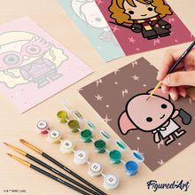 Laden Sie das Bild in den Galerie-Viewer, Mini Malen nach Zahlen 15x20 cm (6 Stück) - Chibi-Kollektion von Harry Potter