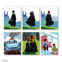 Laden Sie das Bild in den Galerie-Viewer, Mini Malen nach Zahlen 15x20 cm (6 Stück) - Harry Potter auf dem Weg nach Hogwarts Figured'Art