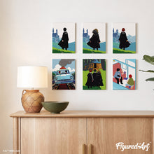 Laden Sie das Bild in den Galerie-Viewer, Mini Malen nach Zahlen 15x20 cm (6 Stück) - Harry Potter auf dem Weg nach Hogwarts
