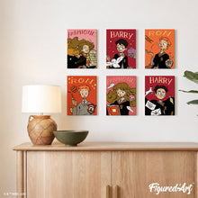 Laden Sie das Bild in den Galerie-Viewer, Mini Malen nach Zahlen 15x20 cm (6 Stück) - Harry Potter - Magieakademie