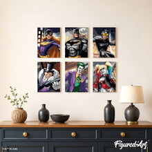 Laden Sie das Bild in den Galerie-Viewer, Mini Serie Malen nach Zahlen 15x20 cm (6 Stück) - Batman - Helden und Schurken
