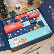 Laden Sie das Bild in den Galerie-Viewer, Malen nach Zahlen Adventskalender 2025 - Frohe Weihnachten (Blau - 12 Türchen)