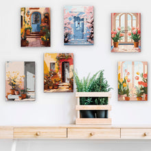 Laden Sie das Bild in den Galerie-Viewer, Mini Malen nach Zahlen 15x20cm (6 Stück) - Europäische Architektur und Blumen