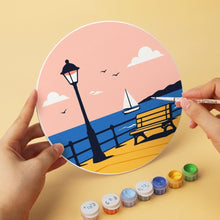Laden Sie das Bild in den Galerie-Viewer, Mini Serie Malen nach Zahlen - Scheiben Ø20cm (6 Stück) - Orte zum Wandern