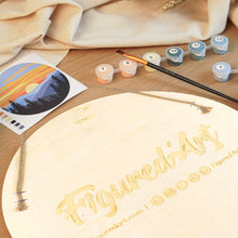 Laden Sie das Bild in den Galerie-Viewer, Malen nach Zahlen auf Holzscheibe - Friedliche Blaue Bucht