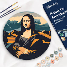 Laden Sie das Bild in den Galerie-Viewer, Malen nach Zahlen auf Holzscheibe - Mona Lisa