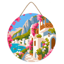 Laden Sie das Bild in den Galerie-Viewer, Malen nach Zahlen auf Holzscheibe - Blumenallee von Capri