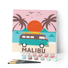 Laden Sie das Bild in den Galerie-Viewer, Mini Malen nach Zahlen mit Rahmen 20x20cm - Malibu