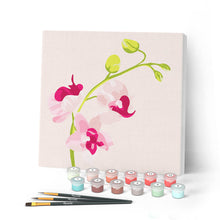 Laden Sie das Bild in den Galerie-Viewer, Mini Malen nach Zahlen mit Rahmen 20x20cm - Orchideenzweig 2