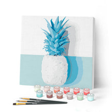 Laden Sie das Bild in den Galerie-Viewer, Mini Malen nach Zahlen mit Rahmen 20x20cm - Ananas